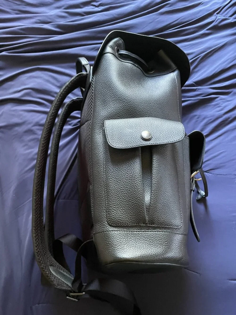 COACH Hudson Backpack Black Leather Rucksack F36811